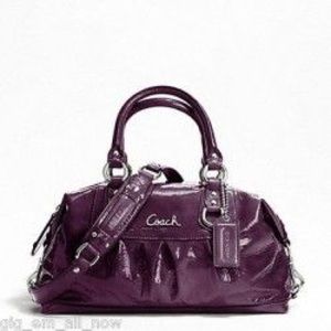 NEW Coach Ashley Satchel - Dark Plum